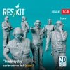 RESKIT RSF48-0087 One busy day carrier crew on deck (scene 1) (6 pcs) (3D Printed) 1/48